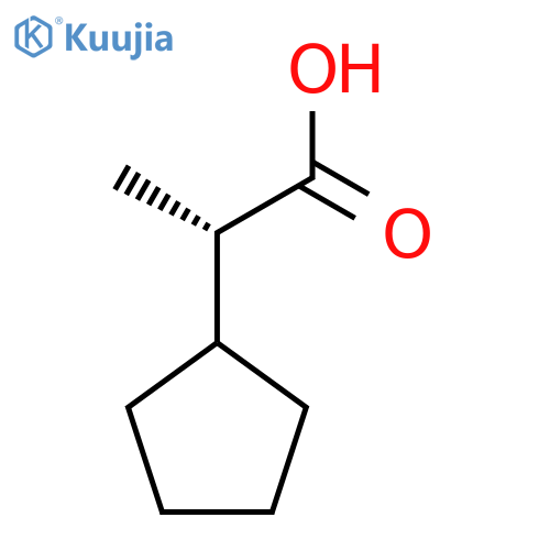 (2S)-2-cyclopentylpropanoic acid structure