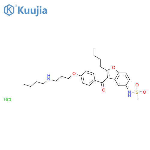 Debutyldronedarone hydrochloride structure