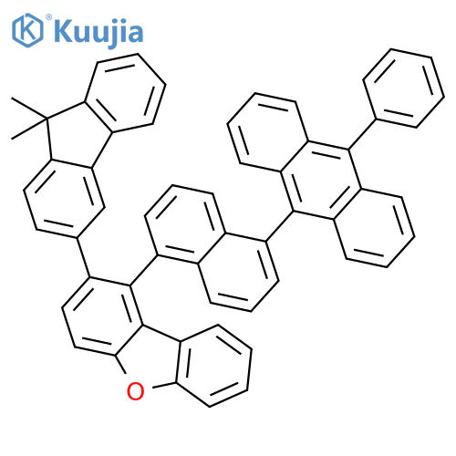 Dibenzofuran, 2-(9,9-dimethyl-9H-fluoren-3-yl)-1-[5-(10-phenyl-9-anthracenyl)-1-naphthalenyl]- structure