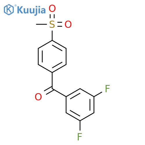 Methanone, (3,5-difluorophenyl)[4-(methylsulfonyl)phenyl]- structure