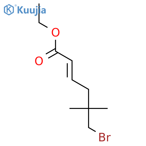 2-Hexenoic acid, 6-bromo-5,5-dimethyl-, ethyl ester structure