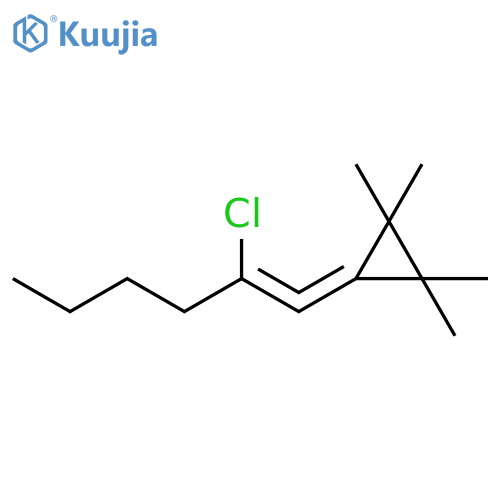 Cyclopropane, (2-chloro-1-hexenylidene)tetramethyl- structure