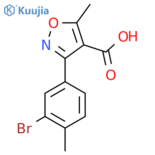 3-(3-Bromo-4-methylphenyl)-5-methylisoxazole-4-carboxylic acid structure