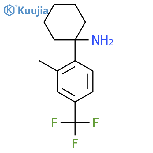 1-[2-Methyl-4-(trifluoromethyl)phenyl]cyclohexan-1-amine structure