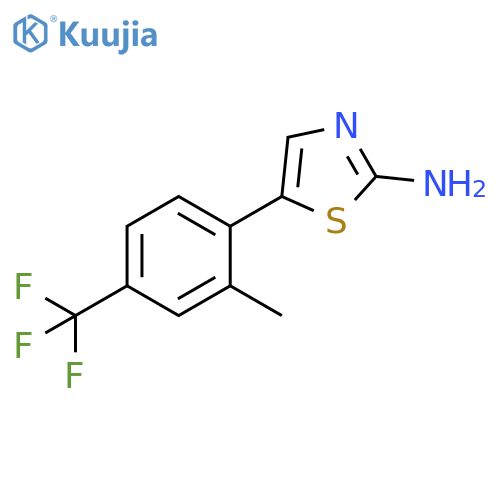 5-(2-Methyl-4-(trifluoromethyl)phenyl)thiazol-2-amine structure