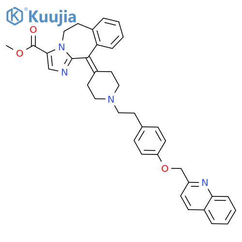 Methyl 11-[1-[2-[4-(quinolin-2-ylmethoxy)phenyl]ethyl]piperidin-4-ylidene]-5,6-dihydroimidazo[2,1-b][3]benzazepine-3-carboxylate structure