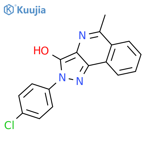 2H-Pyrazolo[4,3-c]isoquinolin-3-ol, 2-(4-chlorophenyl)-5-methyl- structure