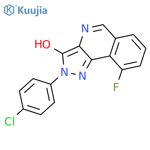 2H-Pyrazolo[4,3-c]isoquinolin-3-ol, 2-(4-chlorophenyl)-9-fluoro- structure