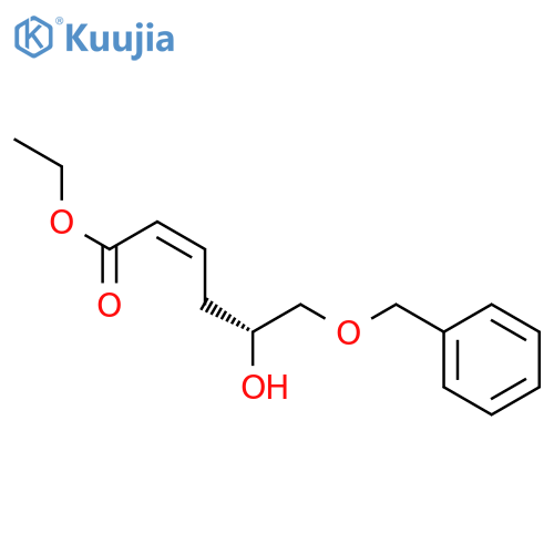 2-HEXENOIC ACID, 5-HYDROXY-6-(PHENYLMETHOXY)-, ETHYL ESTER, (2Z,5R)- structure