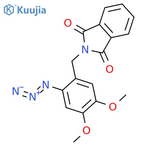 1H-Isoindole-1,3(2H)-dione, 2-[(2-azido-4,5-dimethoxyphenyl)methyl]- structure