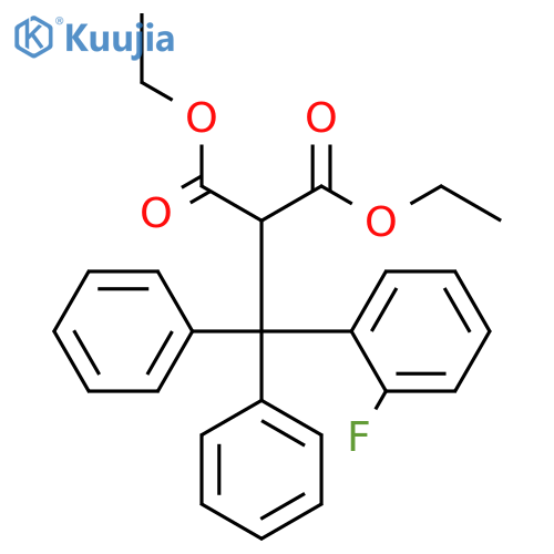 Propanedioic acid, [(2-fluorophenyl)diphenylmethyl]-, diethyl ester structure