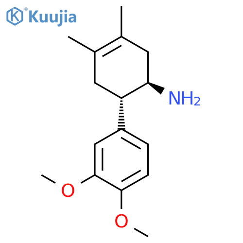 3-Cyclohexen-1-amine, 6-(3,4-dimethoxyphenyl)-3,4-dimethyl-, trans- structure