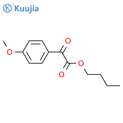 2-(4-Hydroxyphenyl)-2-oxoacetic acid; Me ether, butyl ester structure