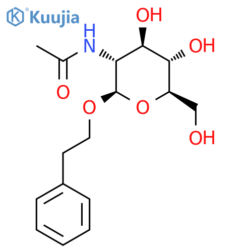 b-D-Glucopyranoside, 2-phenylethyl2-(acetylamino)-2-deoxy- structure