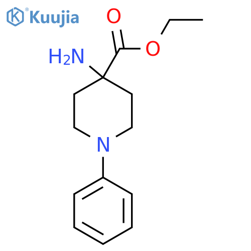 Ethyl 4-amino-1-phenylpiperidine-4-carboxylate structure