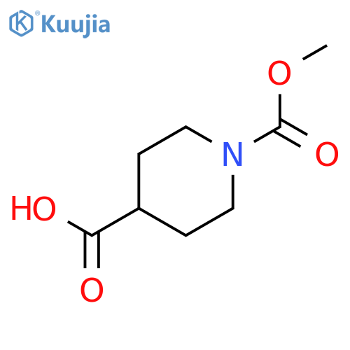 1-(Methoxycarbonyl)piperidine-4-carboxylic acid structure