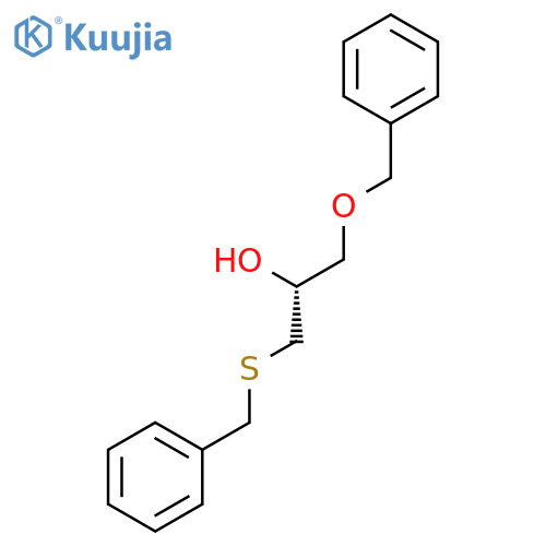 2-Propanol, 1-(phenylmethoxy)-3-[(phenylmethyl)thio]-, (R)- structure