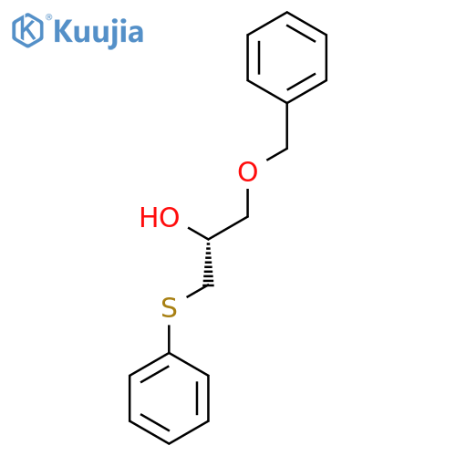 2-Propanol, 1-(phenylmethoxy)-3-(phenylthio)-, (R)- structure