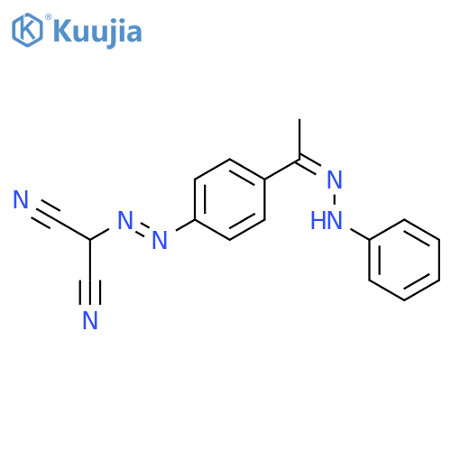 [(E)-{4-[(1E)-1-(2-phenylhydrazinylidene)ethyl]phenyl}diazenyl]propanedinitrile structure