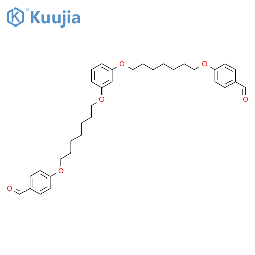 Benzaldehyde, 4,4'-[1,3-phenylenebis(oxy-7,1-heptanediyloxy)]bis- structure