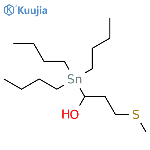 1-Propanol, 3-(methylthio)-1-(tributylstannyl)- structure