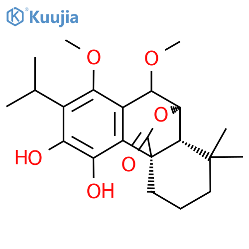 (1S,9R,10R)-3,4-Dihydroxy-6,8-dimethoxy-11,11-dimethyl-5-propan-2-yl-16-oxatetracyclo[7.5.2.01,10.02,7]hexadeca-2(7),3,5-trien-15-one structure