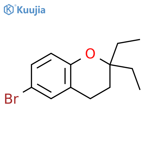 2H-1-Benzopyran, 6-bromo-2,2-diethyl-3,4-dihydro- structure