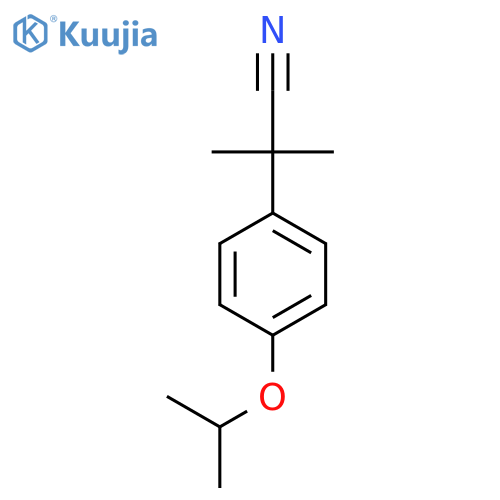 2-methyl-2-4-(propan-2-yloxy)phenylpropanenitrile structure