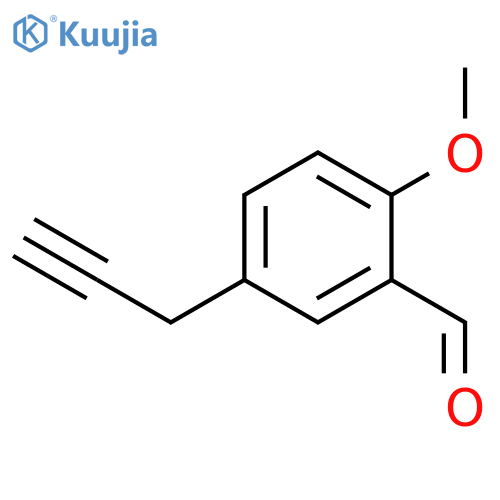 Benzaldehyde, 2-methoxy-5-(2-propynyl)- structure
