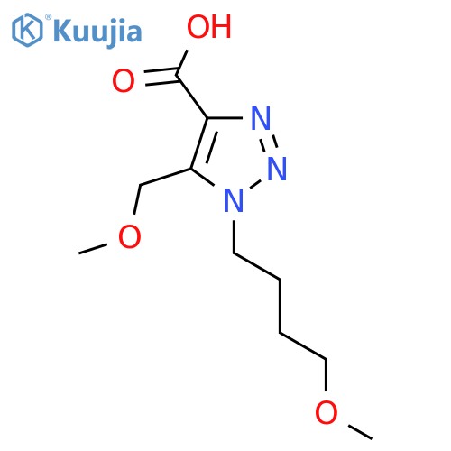 1-(4-methoxybutyl)-5-(methoxymethyl)-1H-1,2,3-triazole-4-carboxylic acid structure