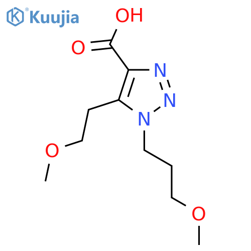 5-(2-methoxyethyl)-1-(3-methoxypropyl)-1H-1,2,3-triazole-4-carboxylic acid structure