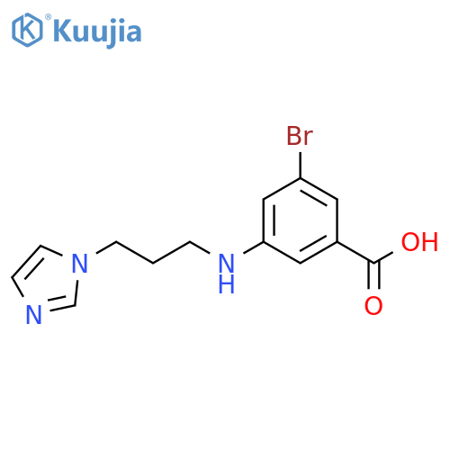 Benzoic acid, 3-bromo-5-[[3-(1H-imidazol-1-yl)propyl]amino]- structure