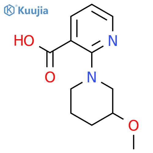2-(3-Methoxypiperidin-1-yl)nicotinic acid structure