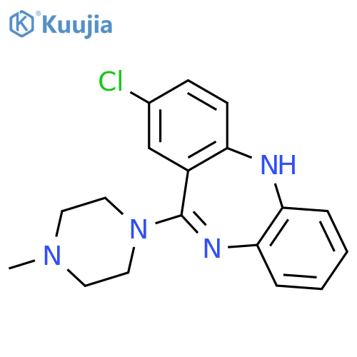 2-chloro-11-(4-methyl-1-piperazinyl)-5H-dibenzo(b,e)(1,4)diazepine structure