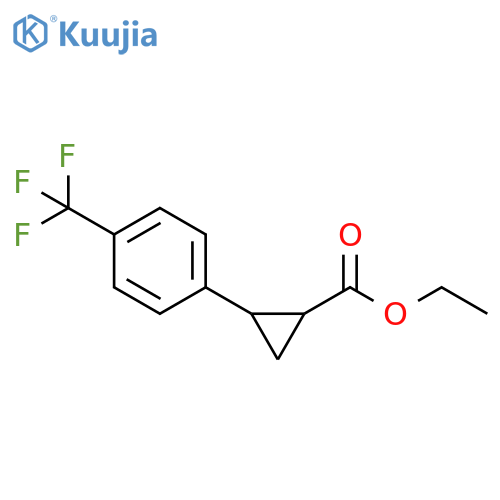 ethyl 2-[4-(trifluoromethyl)phenyl]cyclopropanecarboxylate structure