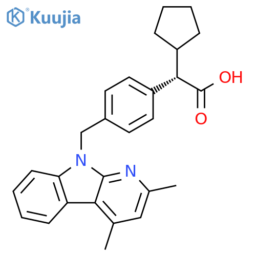 (2s)-cyclopentyl{4-[(2,4-dimethyl-9h-pyrido[2,3-b]indol-9-yl)meth Yl]phenyl}acetic Acid structure