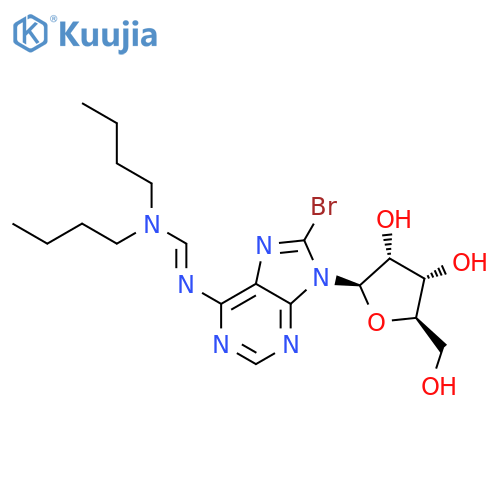 Adenosine, 8-bromo-N-[(dibutylamino)methylene]- structure
