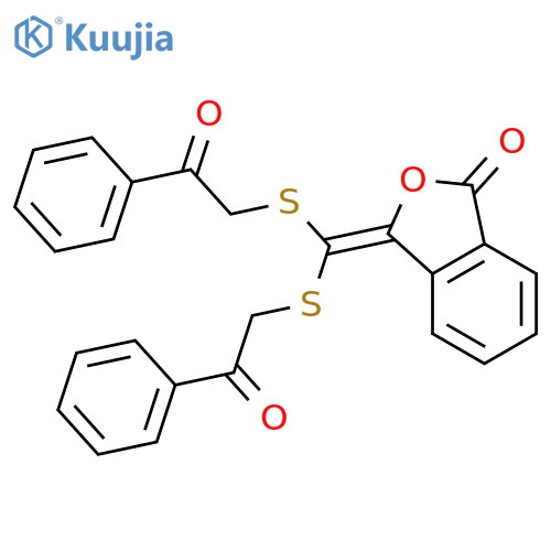 1(3H)-Isobenzofuranone, 3-[bis[(2-oxo-2-phenylethyl)thio]methylene]- structure