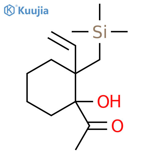 Ethanone, 1-[2-ethenyl-1-hydroxy-2-[(trimethylsilyl)methyl]cyclohexyl]- structure