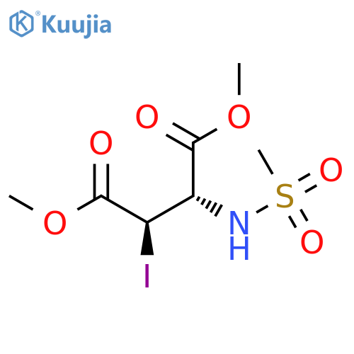 D-Aspartic acid, 3-iodo-N-(methylsulfonyl)-, dimethyl ester, (3R)-rel- structure