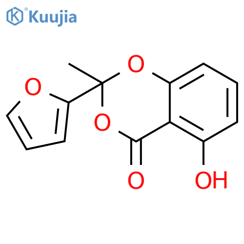 4H-1,3-Benzodioxin-4-one, 2-(2-furanyl)-5-hydroxy-2-methyl- structure