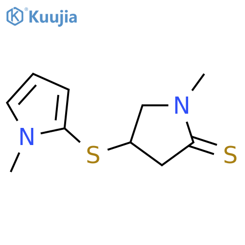 2-Pyrrolidinethione, 1-methyl-4-[(1-methyl-1H-pyrrol-2-yl)thio]- structure