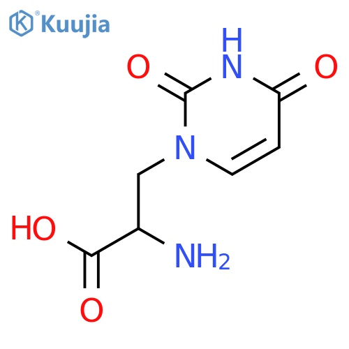 2-amino-3-(2,4-dioxo-1,2,3,4-tetrahydropyrimidin-1-yl)propanoic acid structure