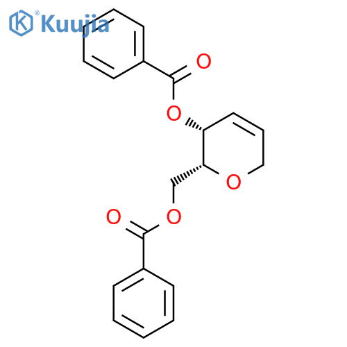 D-threo-Hex-2-enitol, 1,5-anhydro-2,3-dideoxy-, dibenzoate structure