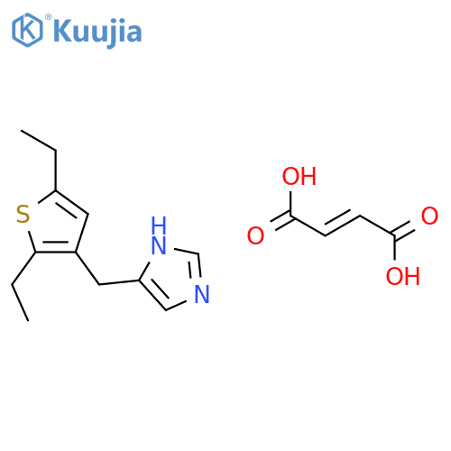1H-Imidazole, 4-[(2,5-diethyl-3-thienyl)methyl]-, (2E)-2-butenedioate(1:1) structure