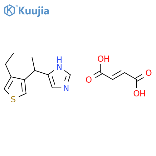 1H-Imidazole, 4-[1-(4-ethyl-3-thienyl)ethyl]-, (2E)-2-butenedioate (1:1) structure