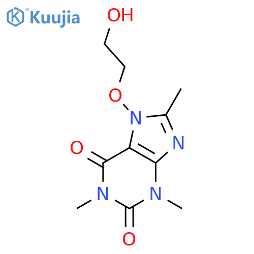1H-Purine-2,6-dione,3,7-dihydro-7-(2-hydroxyethoxy)-1,3,8-trimethyl- structure