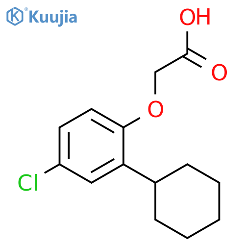 2-(4-Chloro-2-cyclohexylphenoxy)acetic acid structure