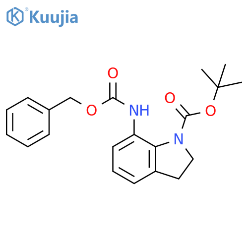 1,1-Dimethylethyl 2,3-dihydro-7-[[(phenylmethoxy)carbonyl]amino]-1H-indole-1-carboxylate structure