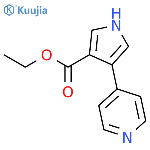Ethyl 4-(pyridin-4-yl)-1H-pyrrole-3-carboxylate structure